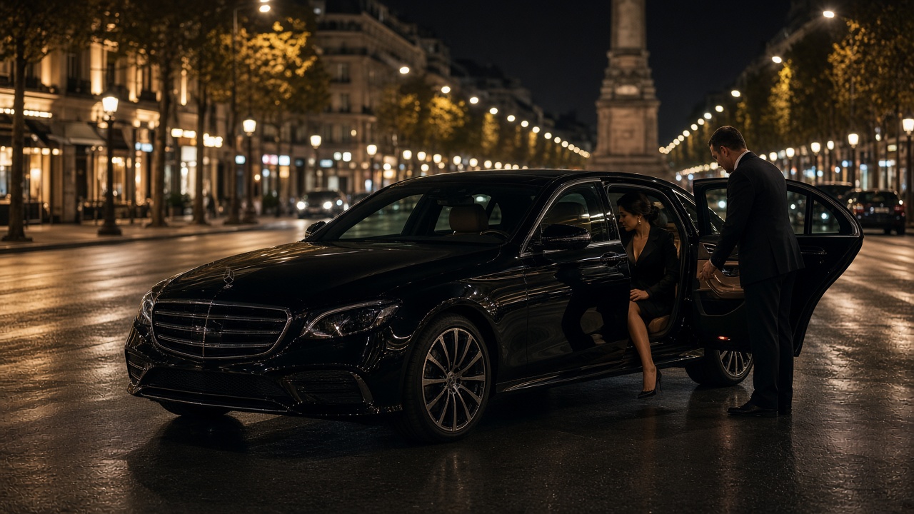 Chauffeur ouvrant la portière